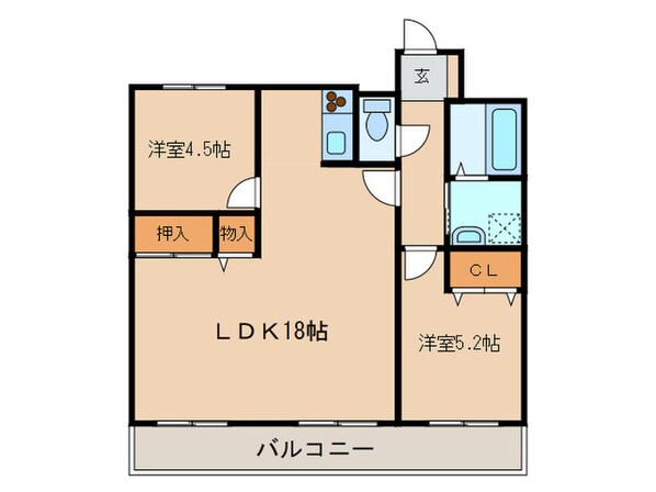 ＨＡＮＡＭＩＺＵＫＩ向台の物件間取画像